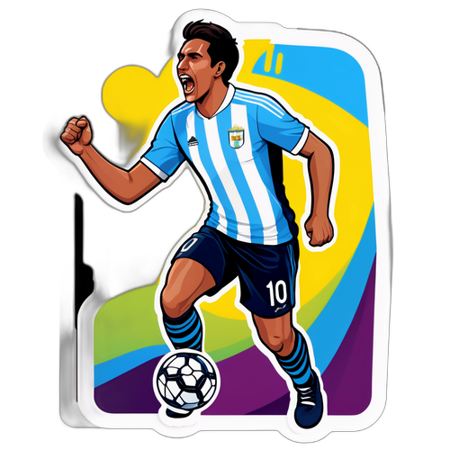 Sticker de Nico Paz Celebrando un Gol
