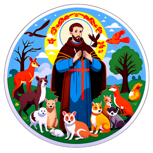 St. Francis z zwierzętami - Rok Św. Franciszka