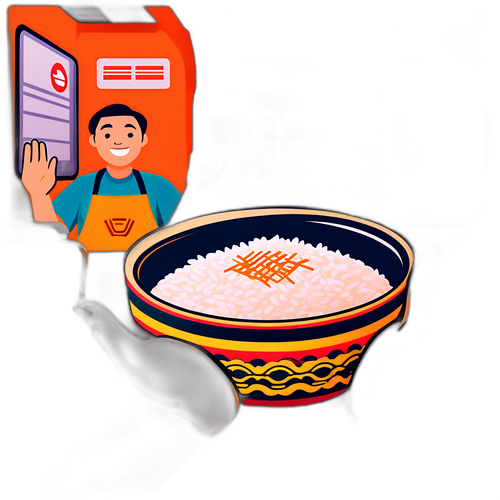 地铁里的米饭文化交流