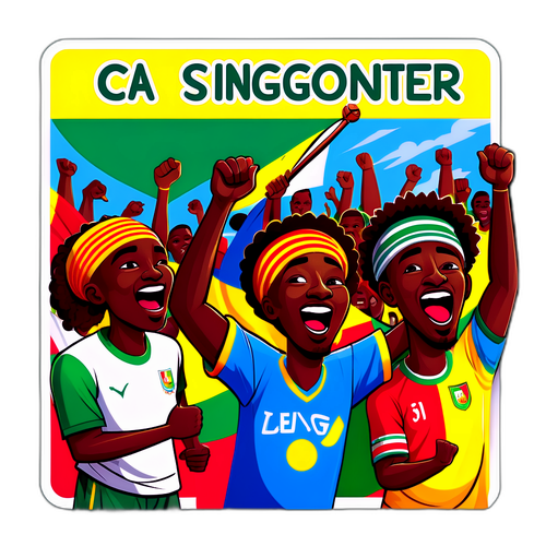 Illustration Vibrante des Supporters Sénégalais et Maliens