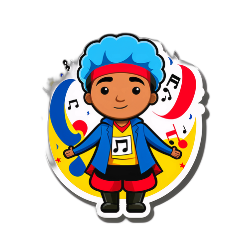 Personaj Cartoon reprezentând Virgil Guran