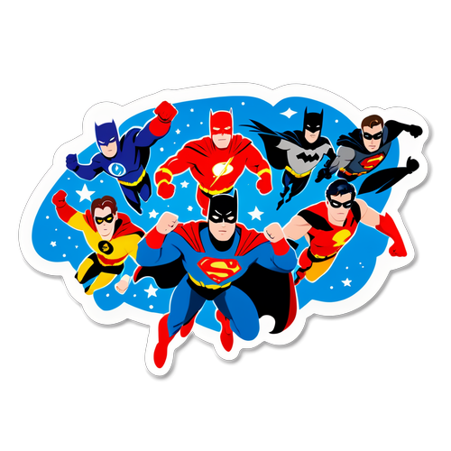 Illustration dynamique de la Justice League