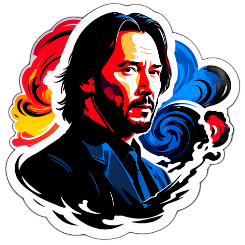 Stylized Keanu Reeves Silhouette