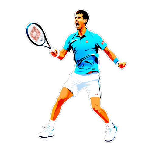 Sticker Novak Djokovic și Zverev