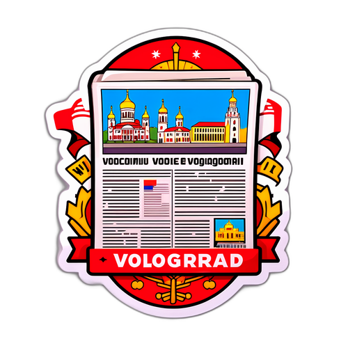 Стикер, посвящённый новостям Волгограда