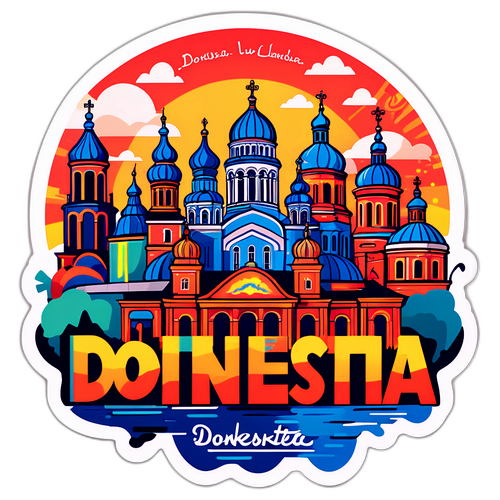An artistisk skildring af Donetsk