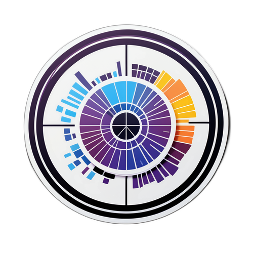 데이터 분석 흐름을 표현한 Palantir 관련 기술 이미지 스티커