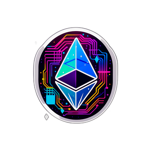 以太坊電路圖騰貼紙