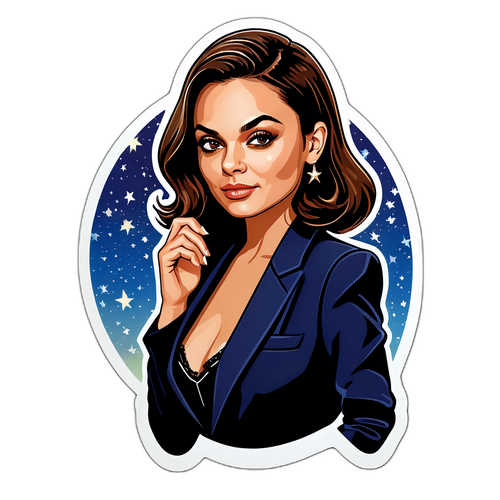 Stylowy i modny sticker z Mila Kunis