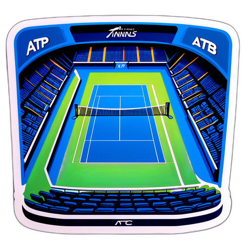 ATP 파이널 로고가 있는 테니스 코트 스티커