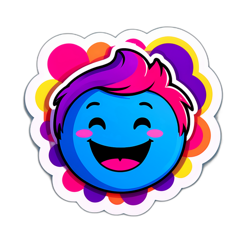 Akkere smiley met kleurrijke achtergrond