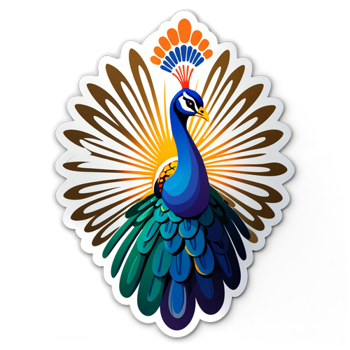 Modern NBC Peacock Icon Sticker