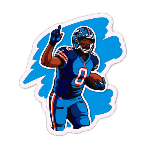 สติ๊กเกอร์นักกีฬา NFL เฉลิมฉลองการทำทัชดาวน์