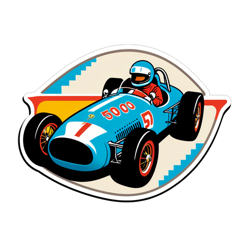 Retro Racing Klistermärke för Indy 500
