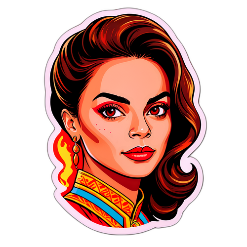 Retrato Artístico de Leandra Leal em Papel Icônico