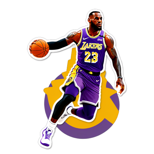 Unleash Your Game: LeBron James Dominates the Court in Lakers' Signature Purple and Gold!