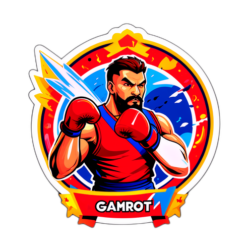 Sticker z Gamrotem w Motywie Walki