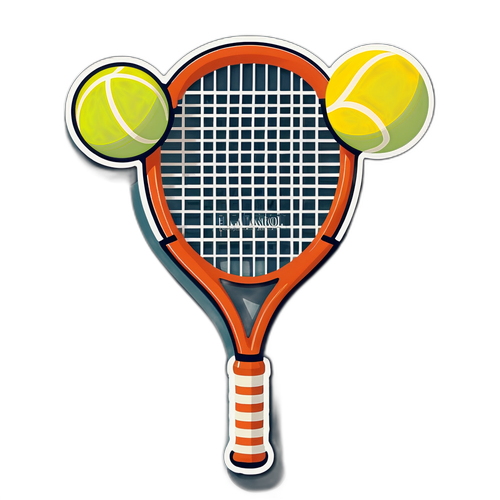 Adesivo Vintage di Tennis