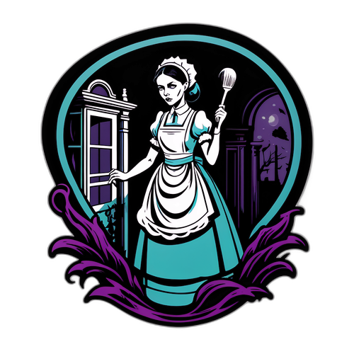 एक रहस्यमय गृहकाम करने वाली का चित्रण