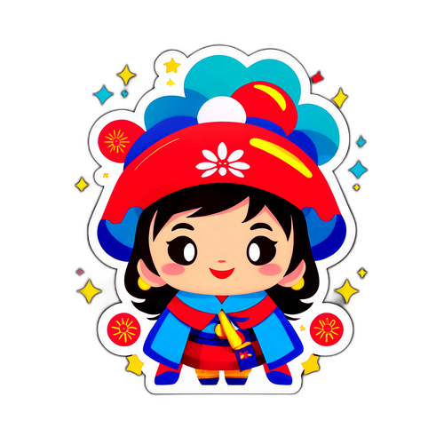 庆祝台湾解放的鲜艳卡通形象