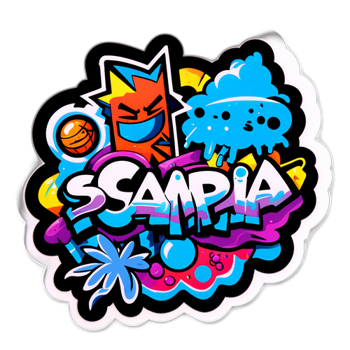 Sticker Graffiti Scampia