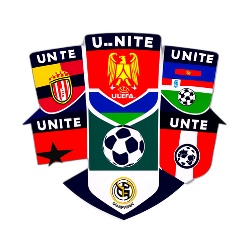 Odznak Ligy mistrů UEFA s vlajkami zemí