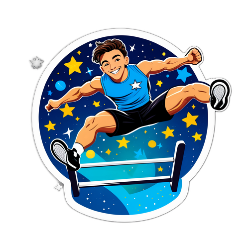 Sticker cu Armand Duplantis sărind peste un bară