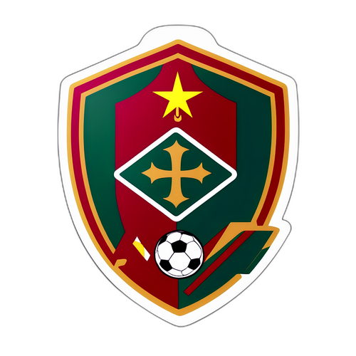 Diseño de etiqueta con el logo de Fluminense