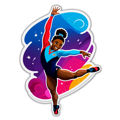 Objevte Magii Gymnastiky: Samolepky se Simone Biles, Které Vás Přenesou do Akce!