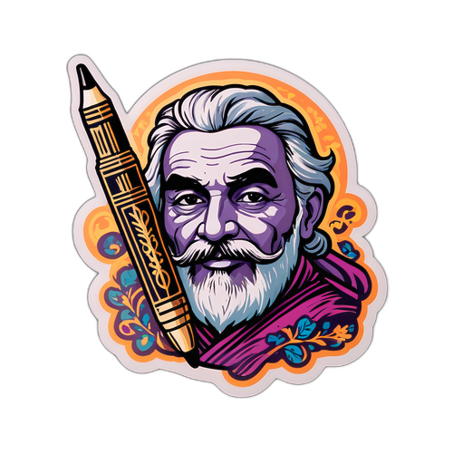 Murathan Mungan Edebiyat Kimliğini Vurgulayan Sticker