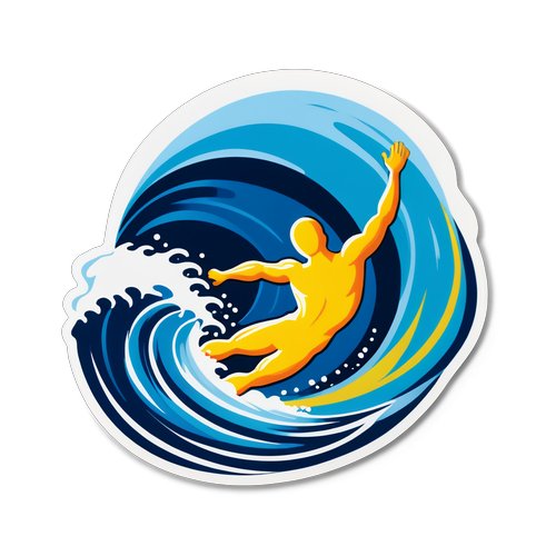 Ride the Wave of Creativity: Unleash Your Inner Champion with This Inspiring Swimmer Sticker!