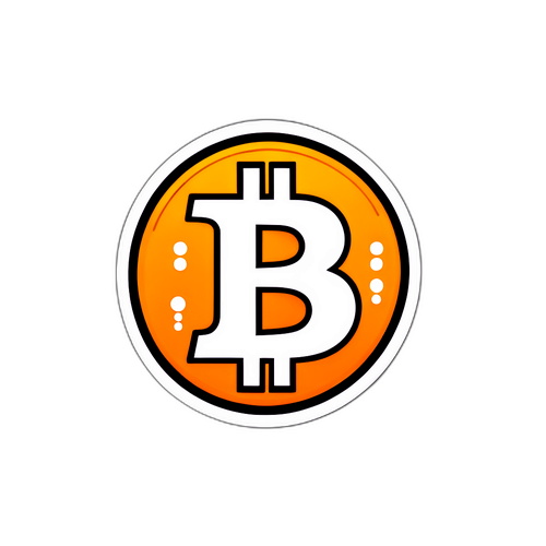 비트코인 테마의 세련되고 미니멀한 디자인 스티커
