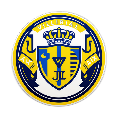 Künstlerische lineare Illustration von Villarreal gegen Ajax