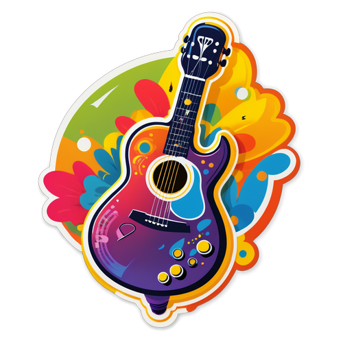 Čtvrťák Guitar Sticker