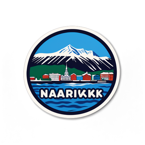 Historisk klistremerke av Narvik