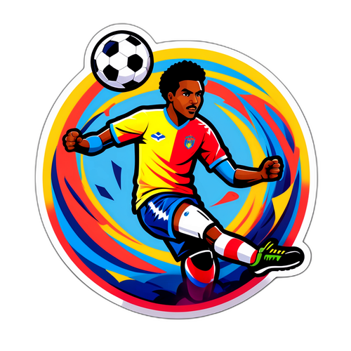 Sticker de Bouanga superando defensores