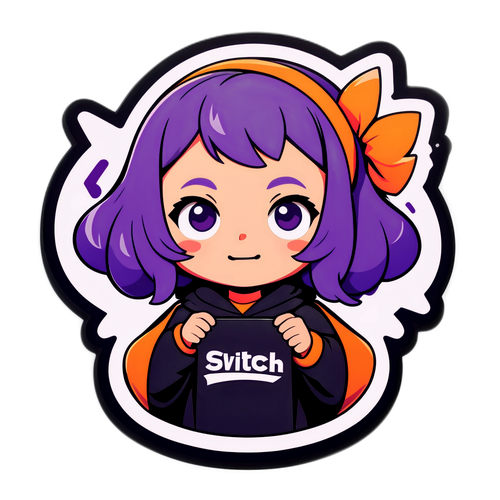 Twitch Yayını Yapan Karakter Stickersi