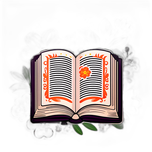 Стикер с открытой книгой и текстом 'Chita ru'