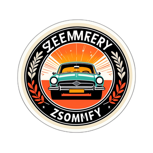 Szemerey Zsófi ikonikus pillanata stílusban, retro dizájn elemekkel