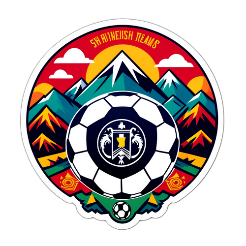 Stiker Bergaya Semangat Tim Terkuat