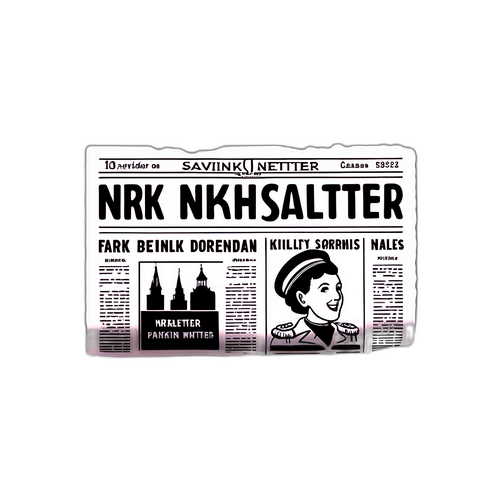 Vintage NRK Nyheter Avisdesign
