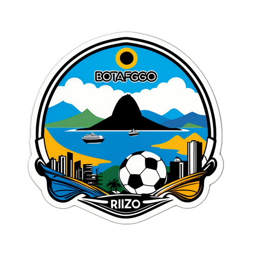 Botafogo con balón y Río de Janeiro