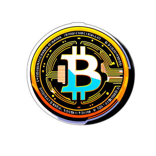 Bitcoin और USD विनिमय दर के लिए वित्तीय-थीम वाला स्टिकर