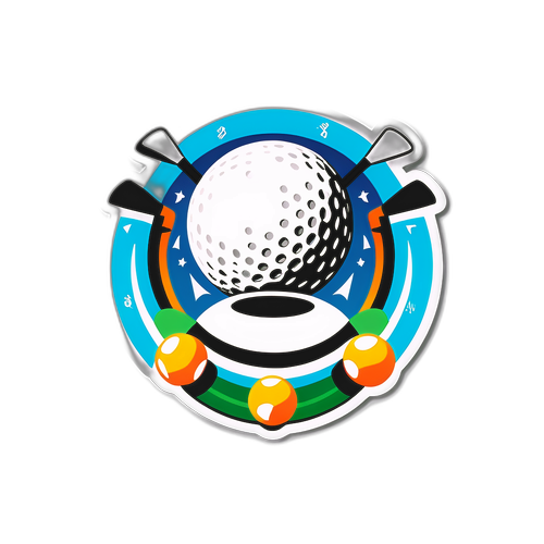 カシオワールドオープン2025のゴルフボールとティーのイラスト