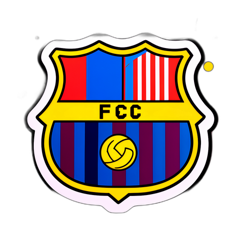 สติกเกอร์โลโก้บาร์เซโลนาในสไตล์กราฟฟิตี้