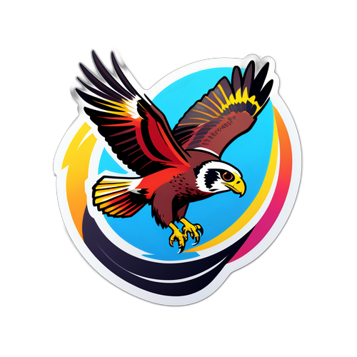 Ετικέτα που χαρακτηρίζει τον εμβληματικό Φάλκον 50 σε πτήση