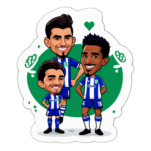 Stiker Karikatur Pemain Betis dan Alavés