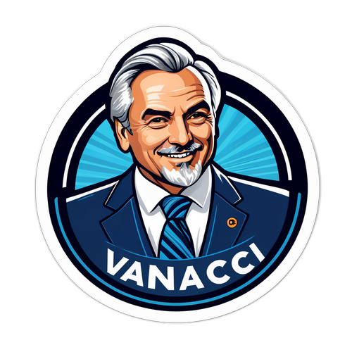 Un'adesivo audace di Vannacci in azione