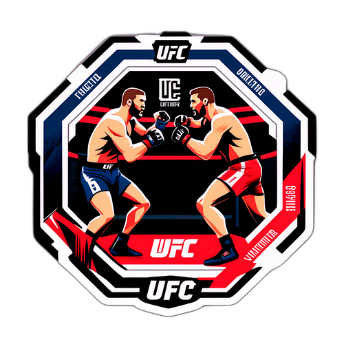 Adesivo a Tema UFC: Lottatori in Azione