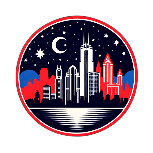 Representasi Artistik Langit Malam Cincinnati dan Emblem Chicago Fire